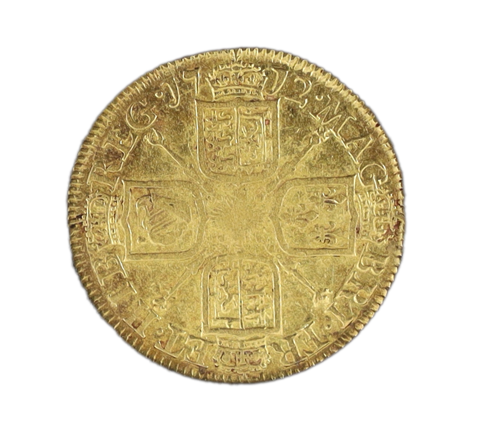 British gold coins, Queen Anne guinea 1712, Fine or better